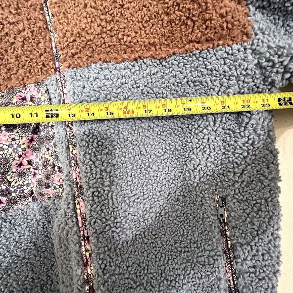 For Love & Lemons Sherpa Jacket Coat Size L - Picture 6 of 8